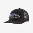 The Patagonia Fitz Roy Trout Trucker Hat in Black The Patagonia Fitz Roy Trout Trucker Hat in Black
