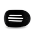 Teleties Large Flat Round Hair Clip in Jet Black