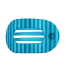 Teleties Large Flat Round Hair Clip in Splash Zone