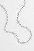 Bartlett London Men's Paperclip Chain Necklace in PVD Rhodium Plated