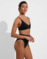 Left On Friday Women's Sunday Bikini Top in Jet Black