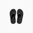 The Reef Toddlers' Little Fanning Sandals in the colorway Black/ Silver