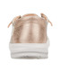 HeyDude Women's Wendy Metallic Sparkle Shoes in Rose Gold back view