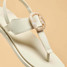 Olukai Women's La'i T-Bar Sandals White Sand front view