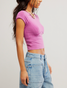 Free People Women's We The Free Protagonist Top in Vivid Viola