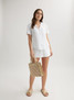 Bella Dahl Women's Short Sleeve Pocket Button Down in White