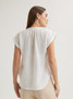 Bella Dahl Women's Cap Sleeve Pullover Linen Top in White
