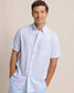 Southern Tide Men's Coral Life Short Sleeve Sport Shirt Cerulean Blue side