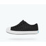 Native Little Kids' Jefferson Shoes Jiffy Black/Shell White side view