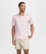 The Southern Shirt Men's Heather Madison Stripe Polo in Conch Shell
