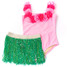 Shade Critters Girls' Hula One Piece with Fringe Skirt Set Shade Critters Girls' Hula One Piece with Fringe Skirt Set