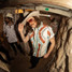 Sendero Provisions Co. Men's Wyatt Pearl Snap Shirt in Stagecoach Stripe detail view
