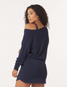 Gylder Women's Lounge Off Shoulder Top in Navy