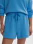 Varley Women's Ollie High-Rise Shorts in Azure Blue, front detail