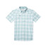 Poncho Outdoors Men's Short Sleeve Western Snapshirt in tan and brown plaid