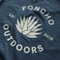 Poncho Outdoors Men's Agave Tee in Navy front view