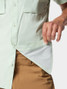 Duck Camp Men's Lightweight Fishing Shirt Sea Foam detail view