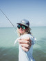 Duck Camp Permit Snapback Hat Coastal Blue front view