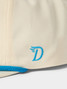 Duck Camp Blue Crab Snapback Hat in Ivory White, angle view