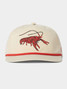 Duck Camp Crawfish Snapback Hat Ivory White side view