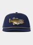 The Duck Head Bass Snapback Hat in Navy The Duck Head Bass Snapback Hat in Navy