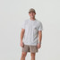 The Burlebo Men's Pintail Triangle Duck Tee in Heather Ash