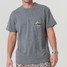 The Burlebo Men's Rad Dad Deer Camo Pocket Tee in Dark Heather Grey
