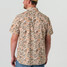 Burlebo Men's Performance Western Snapshirt in Venado Camo detail view