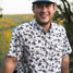 Burlebo Men's Performance Western Snapshirt in Cowboy Country flat lay