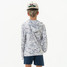 Burlebo Toddlers' Performance Hoodie in White Camo back view