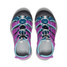Keen Big Kids' Newport Boundless Sandals Legion Blue and Willowherb bottom view