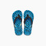 Reef Kids' Ahi Flip Flops in Blue and Black Swell Checker, front view