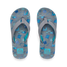 Reef Kids' Ahi Flip Flops in Grey Stingray, side view