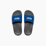 Reef Kids' One Slides Grey and Blue front view