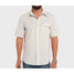 Criquet Men's Corduroy Pearl Snap Short Sleeve Shirt Silver Dollar front view