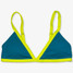 TYLER'S Women's Ava Triangle Bikini Top Turquoise and Yellow