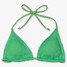 TYLER'S Women's Lily Seersucker Triangle Bikini Top in Lime Green front view