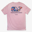 The Vineyard Vines Men's Sticker Collage Whale Tee in Flamingo Pink The Vineyard Vines Men's Sticker Collage Whale Tee in Flamingo Pink