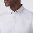 The Mizzen Main Men's Halyard Short Sleeve Dress Shirt in White and Blue