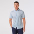 Mizzen+Main Men's Halyard Short Sleeve Dress Shirt in Light Blue Trellus