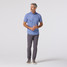 The Mizzen Main Men's Halyard Short Sleeve Dress Shirt in Cobalt