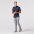 Mizzen+Main Halyard Short Sleeve Dress Shirt Navy Gem front view
