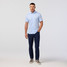 Mizzen+Main Halyard Short Sleeve Dress Shirt Cloud Blue Split Floral front view