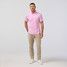 The Mizzen Main Men's Halyard Short Sleeve Dress Shirt in Pink Salt Tossed Triangle