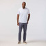 The Mizzen Main Men's Halyard Short Sleeve Dress Shirt in White Petal Hatch