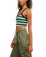 FP Movement Women's All Clear Striped Cami in Evergreen Combo