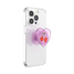PopSockets Glitter Sugar Plum Cherry Phone Grip heart glitter design front view