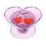 PopSockets Glitter Sugar Plum Cherry Phone Grip heart glitter design flat position