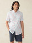 Faherty Men's Short Sleeve Breeze Shirt White detail view