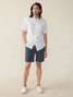 Faherty Men's Short Sleeve Breeze Shirt White back view